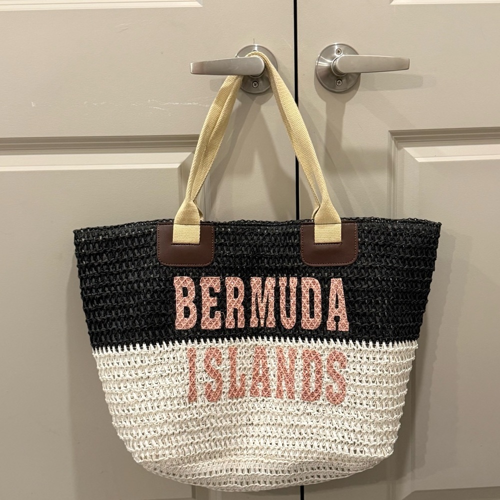 Lucky 7 Usa Bermuda Islands Woven Beach Bag